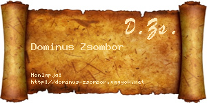 Dominus Zsombor névjegykártya