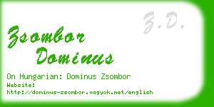 zsombor dominus business card